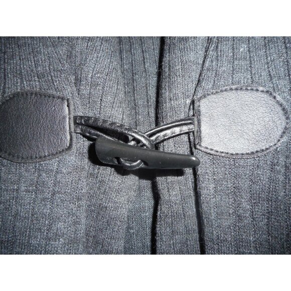 Dark Grey Sz 24 / 26 Knit Open Sweater Cardigan - Picture 2 of 4